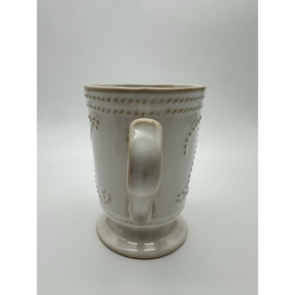 Vintage Y2K Food Network Stoneware Pedestal Coffee Mug Monogram "K" - Picture 3 of 6